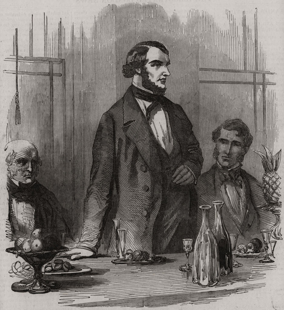 The Right Hon. W. E. Gladstone, MP. Chancellor of the Exchequer. UK 1853 print